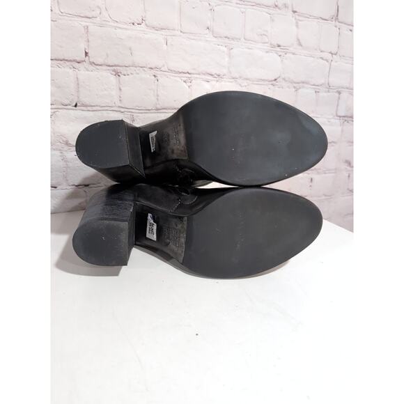 KBR Brown Gray Zip Detail Leather Booties Italy, Women Size 38.5 (8-8.5) Moto - Picture 11 of 12